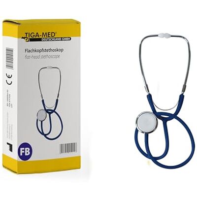 TIGA-MED Stéthoscope à tête plate Stéthoscope d'infirmière Couleur : bleu Stéthoscopes 1 pièce - Publicité TIGA-MED Stéthoscope à tête plate Stéthoscope d'infirmière Couleur : bleu Stéthoscopes 1 pièce - Publicité