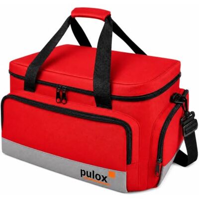 Pulox Sac de Premiers Secours Rouge Complet avec Contenu Grand Sac médical Professionnel pour Services médicaux et Personnel médical/Complete - Publicité Pulox Sac de Premiers Secours Rouge Complet avec Contenu Grand Sac médical Professionnel pour Services médicaux et Personnel médical/Complete - Publicité