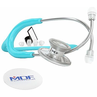 MDF Instruments MDF Acoustica, Stéthoscope à double pavillon Léger Pour médecins, infirmières, étudiants, soins à domicile Tubulure bleu pastel MDF747XP03 - Publicité MDF Instruments MDF Acoustica, Stéthoscope à double pavillon Léger Pour médecins, infirmières, étudiants, soins à domicile Tubulure bleu pastel MDF747XP03 - Publicité