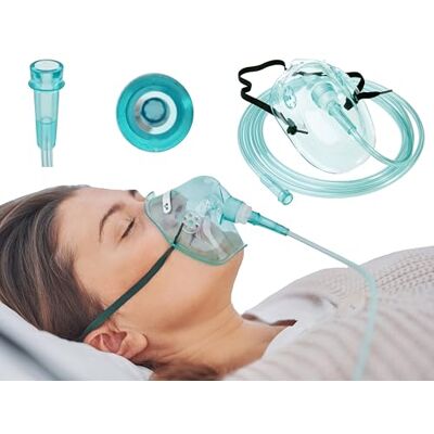Tiga-Med Lot de 5 masques à oxygène pour adulte Sans DEHP Vert Avec tube à oxygène de 210 cm Masque respiratoire O2 - Publicité Tiga-Med Lot de 5 masques à oxygène pour adulte Sans DEHP Vert Avec tube à oxygène de 210 cm Masque respiratoire O2 - Publicité