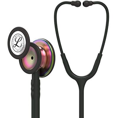 Littmann Classic III Stéthoscope Professionnel Adulte, 5870, Tubulure Noire Pavillon en acier inoxydable Arc-en-ciel, tige noire et lyre noire. Pour médecins, infirmiers et étudiants en médecine - Publicité Littmann Classic III Stéthoscope Professionnel Adulte, 5870, Tubulure Noire Pavillon en acier inoxydable Arc-en-ciel, tige noire et lyre noire. Pour médecins, infirmiers et étudiants en médecine - Publicité