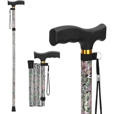 supregear Canne de Marche Pliable Bâton de Marche Réglable en Hauteur, Canne de Voyage Légère et Flexible, Aide à la Mobilité Pliable pour Équilibre, pour Hommes et Femmes - Publicité supregear Canne de Marche Pliable Bâton de Marche Réglable en Hauteur, Canne de Voyage Légère et Flexible, Aide à la Mobilité Pliable pour Équilibre, pour Hommes et Femmes - Publicité