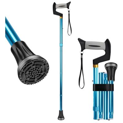 supregear Canne de Marche Canne Dépliable, Réglable, Pliable avec Poignée Décalée, Unisexe, Embout Tout-Terrain Robuste Et Poignée en T Ergonomique Douce pour Seniors Et Adultes - Publicité supregear Canne de Marche Canne Dépliable, Réglable, Pliable avec Poignée Décalée, Unisexe, Embout Tout-Terrain Robuste Et Poignée en T Ergonomique Douce pour Seniors Et Adultes - Publicité