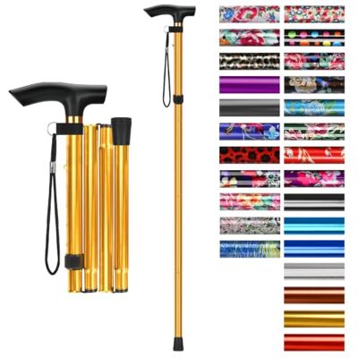 supregear Canne Pliante, Hauteur Réglable à 5 Niveaux Canne de Marche Légère Portable Bâtons de Voyage avec Dragonne et Poignée en T pour Personnes Âgées Handicapées Hommes Femmes - Publicité supregear Canne Pliante, Hauteur Réglable à 5 Niveaux Canne de Marche Légère Portable Bâtons de Voyage avec Dragonne et Poignée en T pour Personnes Âgées Handicapées Hommes Femmes - Publicité
