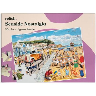 Relish Puzzle 35 pièces pour démence – Nostalgie du Bord de mer Puzzle 35 pièces grand format pour seniors avec démence et Alzheimer, favorisant la mémoire. Publicité Relish Puzzle 35 pièces pour démence – Nostalgie du Bord de mer Puzzle 35 pièces grand format pour seniors avec démence et Alzheimer, favorisant la mémoire. Publicité