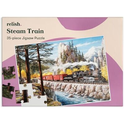 Relish Puzzle 35 pièces pour démence – Train à Vapeur Puzzle 35 pièces grand format pour seniors avec démence et Alzheimer, favorisant la mémoire. Publicité Relish Puzzle 35 pièces pour démence – Train à Vapeur Puzzle 35 pièces grand format pour seniors avec démence et Alzheimer, favorisant la mémoire. Publicité