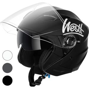 Westt - Jethelm - Matt Schwarz - XL - Jet Helmet - Publicité Westt - Jethelm - Matt Schwarz - XL - Jet Helmet - Publicité
