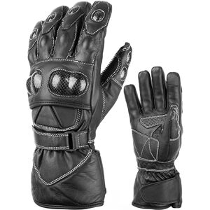 ADM Gants Moto Hiver Homme Cuir Homologués CE Certifiés Chauds Tactile Smartphone Imperméable Waterproof Double Serrage Poignet & Manchette Coque Protection Métacarpe Taille S M L XL XXL Noir - Publicité ADM Gants Moto Hiver Homme Cuir Homologués CE Certifiés Chauds Tactile Smartphone Imperméable Waterproof Double Serrage Poignet & Manchette Coque Protection Métacarpe Taille S M L XL XXL Noir - Publicité