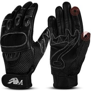 ADM Gants Moto Scooter Homme Cuir Homologués CE Tactile Logo Motard Été Hiver Doux Mi-Saison Souples Respirants Antidérapants, Réf. , Noir Taille XL - Publicité ADM Gants Moto Scooter Homme Cuir Homologués CE Tactile Logo Motard Été Hiver Doux Mi-Saison Souples Respirants Antidérapants, Réf. , Noir Taille XL - Publicité