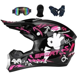 HelmYezett Casque Moto Cross Enfant, Motocross pour Garçon Et Fille 6-15 Ans, Homme VTT Integral, Femme Cycliste pour Enfants, Scooter De Ski(Pink,XS(50-51CM)) - Publicité HelmYezett Casque Moto Cross Enfant, Motocross pour Garçon Et Fille 6-15 Ans, Homme VTT Integral, Femme Cycliste pour Enfants, Scooter De Ski(Pink,XS(50-51CM)) - Publicité