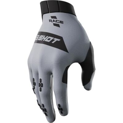 Gants Shot Race XL - Noir Gris - Gants de Motocross - Publicité Gants Shot Race XL - Noir Gris - Gants de Motocross - Publicité