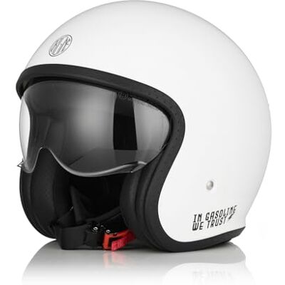 ORIGINE Casque de Moto Jet Casque de Scooter avec Lunettes ECE 22-06 (Sticky Gloss White, XS) - Publicité ORIGINE Casque de Moto Jet Casque de Scooter avec Lunettes ECE 22-06 (Sticky Gloss White, XS) - Publicité