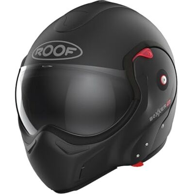 ROOF Casque Boxxer 2 Noir Mat Taille S Casques Système de déverrouillage rapide à cliquet Plastique Convient pour cyclomoteur, maxi-scooter, moto, mobylette, moto à changement de vitesse - Publicité ROOF Casque Boxxer 2 Noir Mat Taille S Casques Système de déverrouillage rapide à cliquet Plastique Convient pour cyclomoteur, maxi-scooter, moto, mobylette, moto à changement de vitesse - Publicité