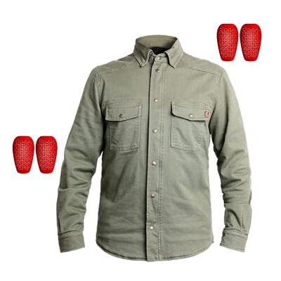 Chemise de moto John Doe XTM Vert - Type de moto - Publicité Chemise de moto John Doe XTM Vert - Type de moto - Publicité