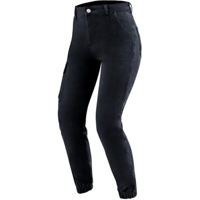 Ozone - Jane JF - Noir - W34/L30 - Jeans moto - Publicité Ozone - Jane JF - Noir - W34/L30 - Jeans moto - Publicité