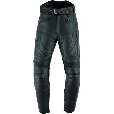 Texpeed Pantalon moto hommes De tourisme en cuir pour Moto Cruiser avec protection authentique biker CE armor (EN 1621-1) Noir (XL Taille/Jambe Courte) - Publicité Texpeed Pantalon moto hommes De tourisme en cuir pour Moto Cruiser avec protection authentique biker CE armor (EN 1621-1) Noir (XL Taille/Jambe Courte) - Publicité