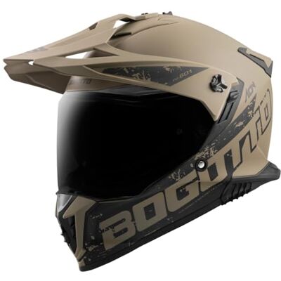 Bogotto FG-601 Duo Casque d’Enduro en Fibre de Verre, Braun Matt, M - Publicité Bogotto FG-601 Duo Casque d’Enduro en Fibre de Verre, Braun Matt, M - Publicité