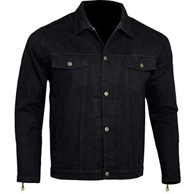 Bikers Gear Australia Veste de moto en jean doublée de Kevlar avec armure amovible CE 1621-1 - Publicité Bikers Gear Australia Veste de moto en jean doublée de Kevlar avec armure amovible CE 1621-1 - Publicité