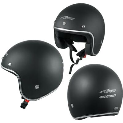 A-pro Casque Moto Jet Noir Mat TG.L Kustom Scooter ECE 22-05 Approbation - Publicité A-pro Casque Moto Jet Noir Mat TG.L Kustom Scooter ECE 22-05 Approbation - Publicité