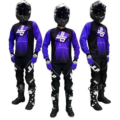 JLP RACING TENUE PANTALON MAILLOT GANTS MOTO CROSS QUAD ENDURO VTT BMX MTB VIOLET STRIPES XL - Publicité JLP RACING TENUE PANTALON MAILLOT GANTS MOTO CROSS QUAD ENDURO VTT BMX MTB VIOLET STRIPES XL - Publicité