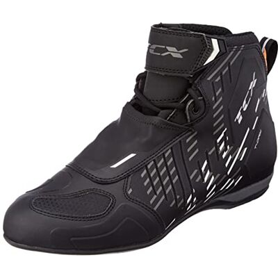 TCX R04D Waterproof, Chaussures de Moto pour Hommes, Imperméables et Certifiées avec Membrane T-Dry, Lacets et Fermeture Velcro, Tige en Maille avec Revêtement Thermofusible, Noir/Blanc - Publicité TCX R04D Waterproof, Chaussures de Moto pour Hommes, Imperméables et Certifiées avec Membrane T-Dry, Lacets et Fermeture Velcro, Tige en Maille avec Revêtement Thermofusible, Noir/Blanc - Publicité