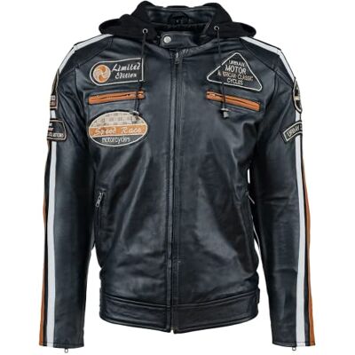 URBAN 5884 Veste en Cuir Urbain pour Homme - Équipement Moto - Publicité URBAN 5884 Veste en Cuir Urbain pour Homme - Équipement Moto - Publicité