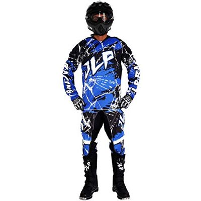 JLP RACING TENUE PANTALON MAILLOT GANTS MOTO CROSS QUAD ENDURO VTT BMX MTB ENFANT BLEU M - Publicité JLP RACING TENUE PANTALON MAILLOT GANTS MOTO CROSS QUAD ENDURO VTT BMX MTB ENFANT BLEU M - Publicité