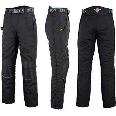 Texpeed surpantalon zippé de moto homme renforcé Hiver/été Cordura Imperméable Toutes Tailles Avec armure CE Protection (EN 1621-1) Noir XS Taille/Jambe Longue - Publicité Texpeed surpantalon zippé de moto homme renforcé Hiver/été Cordura Imperméable Toutes Tailles Avec armure CE Protection (EN 1621-1) Noir XS Taille/Jambe Longue - Publicité