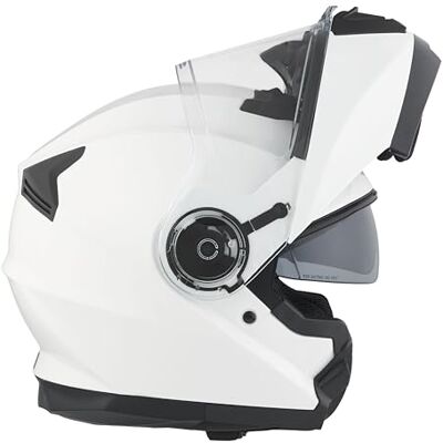 BHR Casque Modulable Moto 836 Flip-UP, Double Visière, Blanc, L - Publicité BHR Casque Modulable Moto 836 Flip-UP, Double Visière, Blanc, L - Publicité