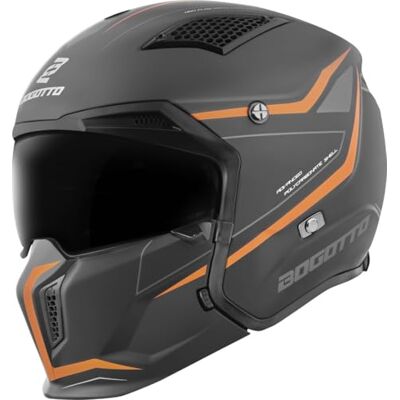 Casque Bogotto Radic 22.06 - Noir Orange - L - Unisexe - Publicité Casque Bogotto Radic 22.06 - Noir Orange - L - Unisexe - Publicité