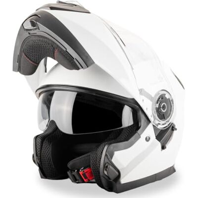 Vinz Santos Casque modulable avec visière Solaire Homologué ECE 22.06 & Compatible PINLOCK Casque de Moto intégral Casque Moto modulable Tailles XS-XXL Blanc - Publicité Vinz Santos Casque modulable avec visière Solaire Homologué ECE 22.06 & Compatible PINLOCK Casque de Moto intégral Casque Moto modulable Tailles XS-XXL Blanc - Publicité