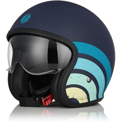 ORIGINE Casque de Moto Jet Casque de Scooter avec Lunettes ECE 22-06 (Heritage Matt Blue, XL) - Publicité ORIGINE Casque de Moto Jet Casque de Scooter avec Lunettes ECE 22-06 (Heritage Matt Blue, XL) - Publicité