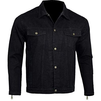 Bikers Gear Australia Veste de moto en jean doublée de Kevlar avec armure amovible CE 1621-1 - Publicité Bikers Gear Australia Veste de moto en jean doublée de Kevlar avec armure amovible CE 1621-1 - Publicité