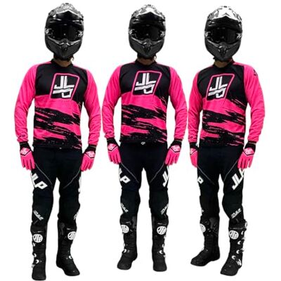 JLP RACING Tenue Enfant Pantalon Maillot Gants Moto Cross Quad Enduro VTT BMX MTB Enfant Snatch Rose Fluo M - Publicité JLP RACING Tenue Enfant Pantalon Maillot Gants Moto Cross Quad Enduro VTT BMX MTB Enfant Snatch Rose Fluo M - Publicité