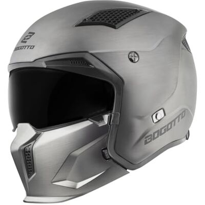 Bogotto Radic 22.06 Helm, titan matt, M Usage moto - Publicité Bogotto Radic 22.06 Helm, titan matt, M Usage moto - Publicité