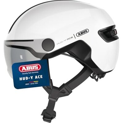 ABUS HUD-Y ACE Casque Urbain, Blanc Brillant, Taille M - Publicité ABUS HUD-Y ACE Casque Urbain, Blanc Brillant, Taille M - Publicité
