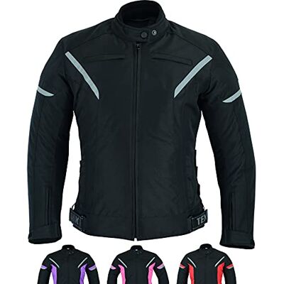 Texpeed Veste moto femme homologué Manteau blouson en cordura textile imperméable pour femme avec armure de moto CE (EN 1621-1) Noir XXS - Publicité Texpeed Veste moto femme homologué Manteau blouson en cordura textile imperméable pour femme avec armure de moto CE (EN 1621-1) Noir XXS - Publicité
