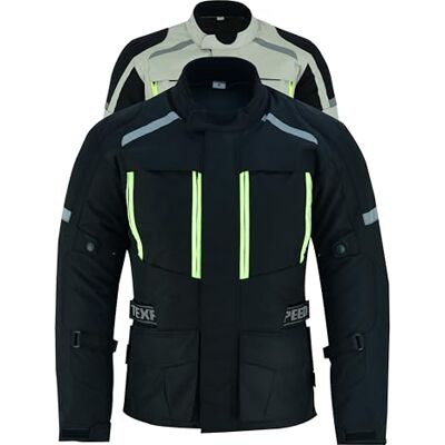 Texpeed Veste moto homme homologué avec armure protection Hiver/été blouson motard imperméable étanche avec blindé CE (EN 1621-1) Noir 5XL - Publicité Texpeed Veste moto homme homologué avec armure protection Hiver/été blouson motard imperméable étanche avec blindé CE (EN 1621-1) Noir 5XL - Publicité
