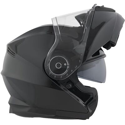 BHR Casque Modulable Moto 836 Flip-UP, Double Visière, Noir Métallisé, XS - Publicité BHR Casque Modulable Moto 836 Flip-UP, Double Visière, Noir Métallisé, XS - Publicité