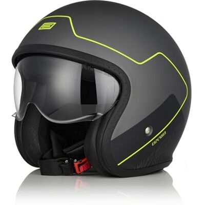 ORIGINE Casque de Moto Jet Casque de Scooter avec Lunettes ECE 22-06 (Explorer Matt Titanium, M) - Publicité ORIGINE Casque de Moto Jet Casque de Scooter avec Lunettes ECE 22-06 (Explorer Matt Titanium, M) - Publicité