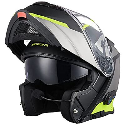 ORIGINE Bluetooth Casque Moto Modulable ECE Homologué Casque De Moto Intégré avec Double Visiè (Level Yellow Black,S) - Publicité ORIGINE Bluetooth Casque Moto Modulable ECE Homologué Casque De Moto Intégré avec Double Visiè (Level Yellow Black,S) - Publicité