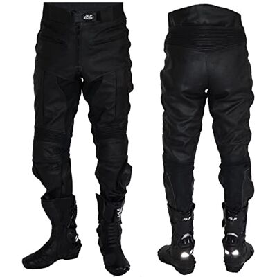 JLP RACING Pantalon Cuir Moto Piste Route Unisexe avec Sliders M - Publicité JLP RACING Pantalon Cuir Moto Piste Route Unisexe avec Sliders M - Publicité
