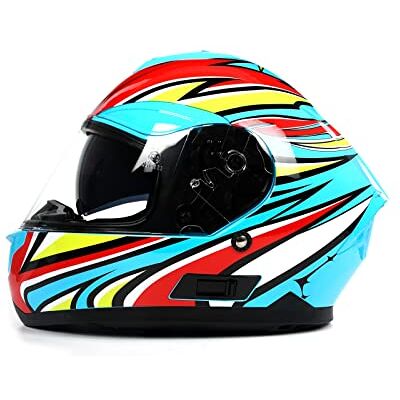BHR Casque Moto Intégral, Wind Rose Blue, XL - Publicité BHR Casque Moto Intégral, Wind Rose Blue, XL - Publicité