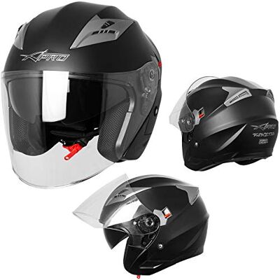 A-PRO - Jet - Noir Mat - L - Casque - Publicité A-PRO - Jet - Noir Mat - L - Casque - Publicité