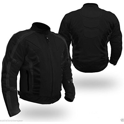 Bikers Gear Australia Veste de Moto d'été en Cordura/Mesh Chicane imperméable/Renforts CE Noir 6XL - Publicité Bikers Gear Australia Veste de Moto d'été en Cordura/Mesh Chicane imperméable/Renforts CE Noir 6XL - Publicité