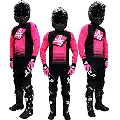 JLP RACING Tenue Pantalon Maillot Gants Moto Cross Quad Enduro VTT BMX MTB Enfant Stripes Rose XL - Publicité JLP RACING Tenue Pantalon Maillot Gants Moto Cross Quad Enduro VTT BMX MTB Enfant Stripes Rose XL - Publicité
