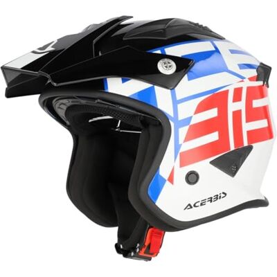 Acerbis - Aria 2206 Graphic - Blanc Bleu Rouge - S - Helmet - Publicité Acerbis - Aria 2206 Graphic - Blanc Bleu Rouge - S - Helmet - Publicité