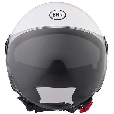 BHR Casque Demi-Jet 840 Dual Shield, Double Visière, Blanc, L - Publicité BHR Casque Demi-Jet 840 Dual Shield, Double Visière, Blanc, L - Publicité