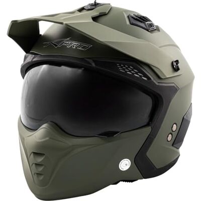 A-pro Casque Moto Jet Cafe Racer Homologué ECE 22-06 Scooter Custom Vert Mat XXL - Publicité A-pro Casque Moto Jet Cafe Racer Homologué ECE 22-06 Scooter Custom Vert Mat XXL - Publicité