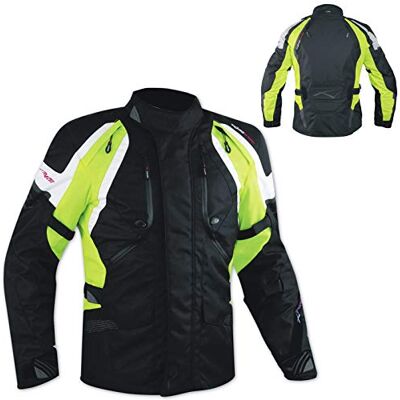 A-pro Blouson Etanche 4 Saisons Protections Renforts Thermique Textile Moto Fluo L - Publicité A-pro Blouson Etanche 4 Saisons Protections Renforts Thermique Textile Moto Fluo L - Publicité